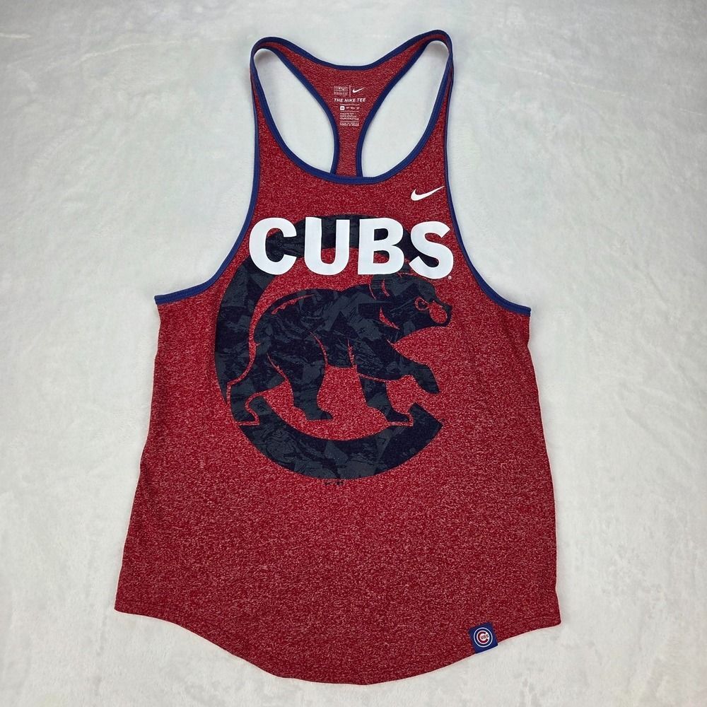 Nike Chicago Cubs Tank Top Women’s XS Red Athletic Cut Racerback MLB